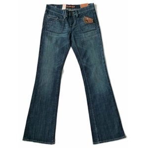 Vigoss Jeans Boot Cut Blue Dark Denim New